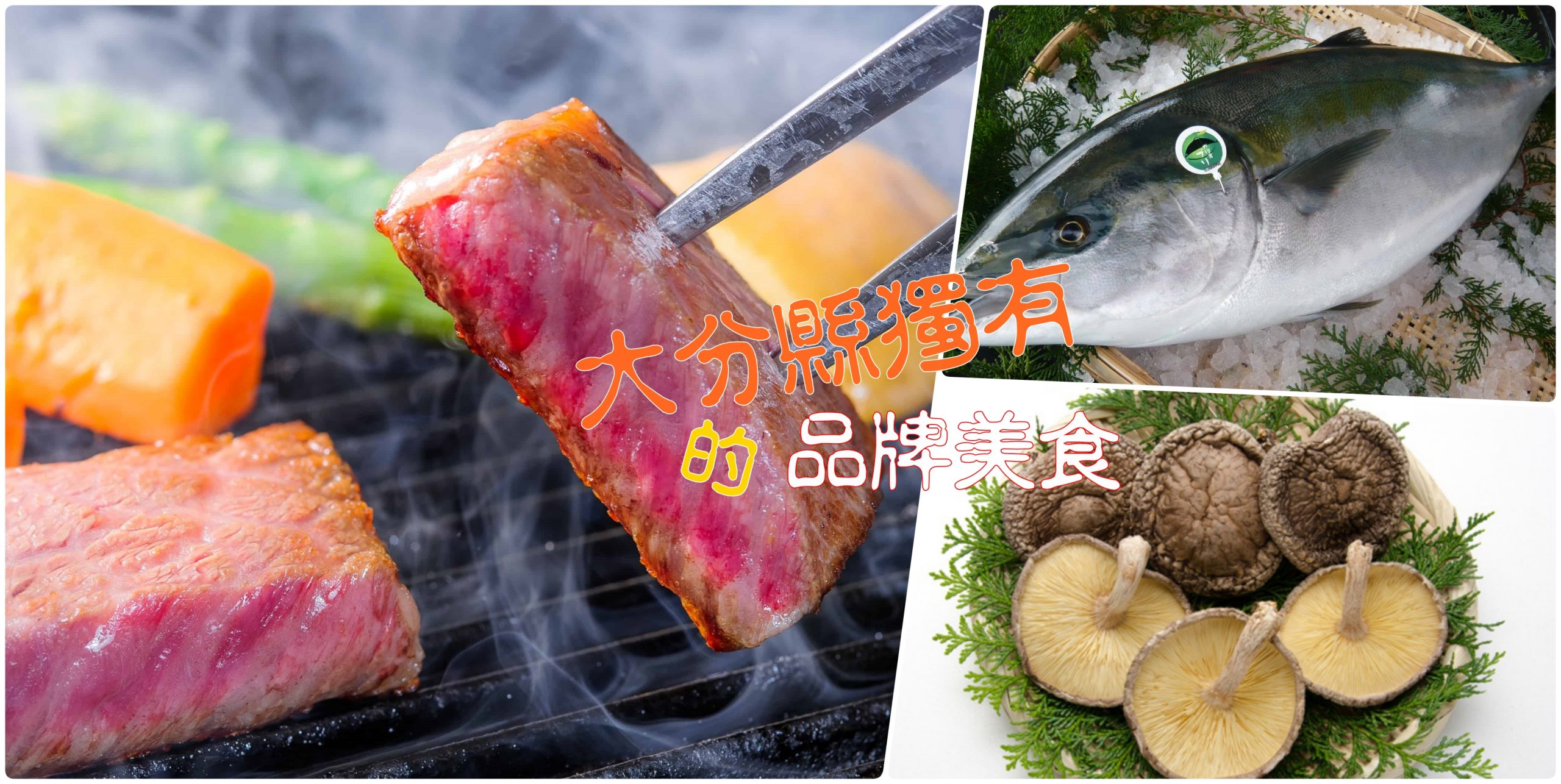 『日本。九州』 大分獨有著名特產必吃這三樣｜擁有日本最高等級的 大分和牛X香菇X酸橘鰤魚、酸橘比目魚。