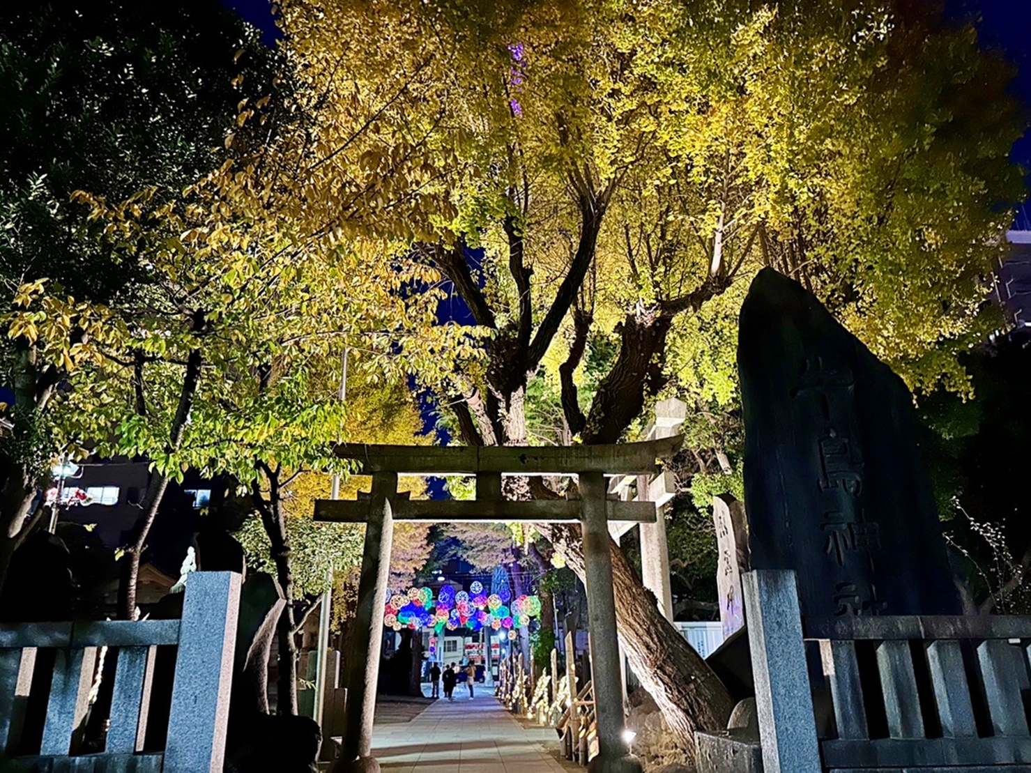 【日本】 東京晴空塔 牛嶋神社｜晴空塔周邊景點 罕見三輪鳥居的古老神社，期間限定神社燈光展。