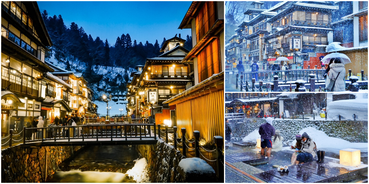 【日本】 山形 銀山温泉 Ginzan Onsen｜鄉間木造旅館溫泉街，好像神隱少女場景！還有公共浴場、足浴可以泡喔。